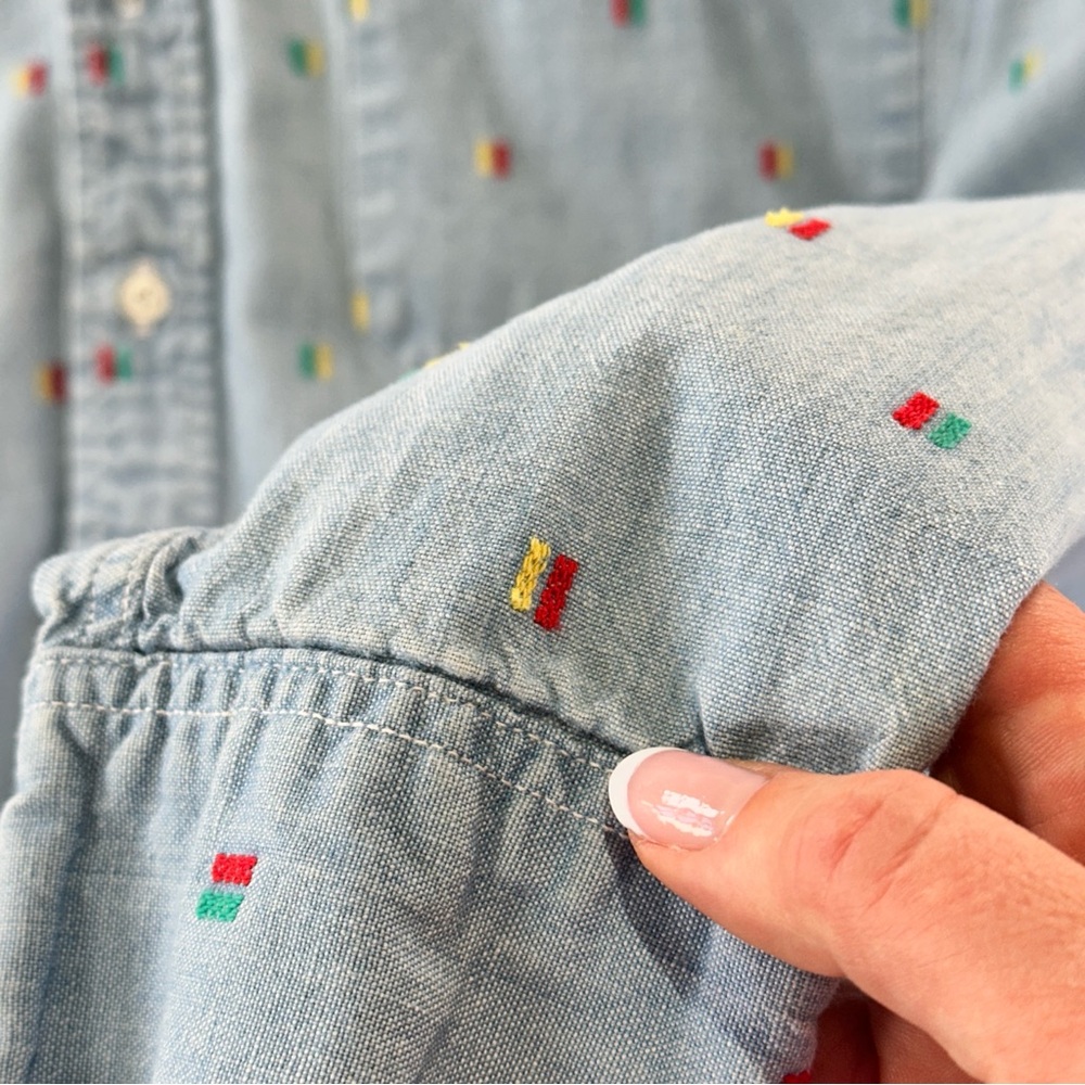 American Eagle Heritage Button Down Chambray Shir… - image 6